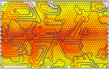 Animated image with a temperature map